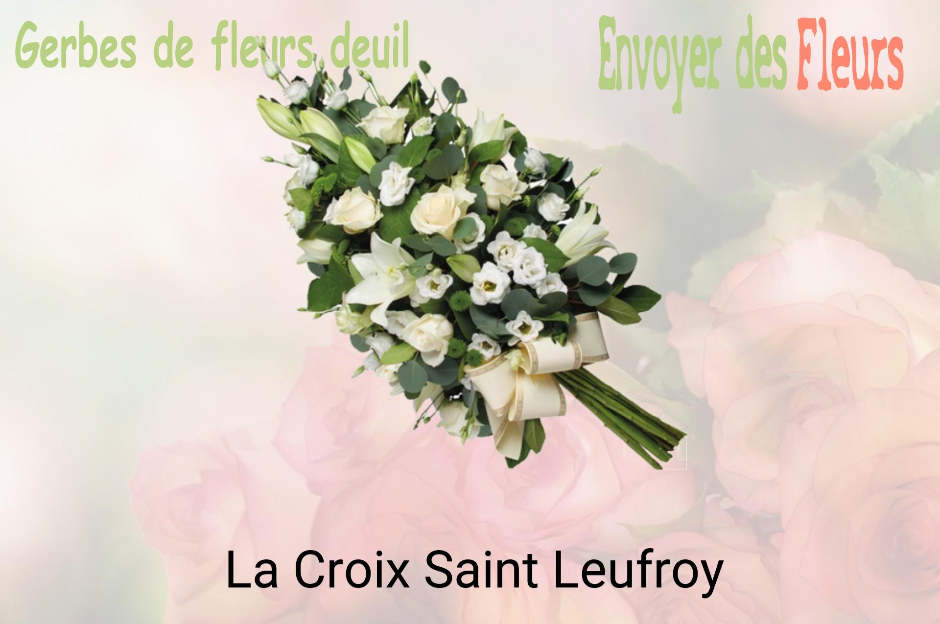Gerbe de fleurs de deuil livrée à La Croix-Saint-Leufroy